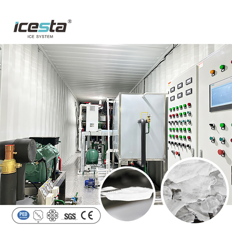 Machine à plaques de glace en acier inoxydable 30T, pour le refroidissement industriel du béton, Durable