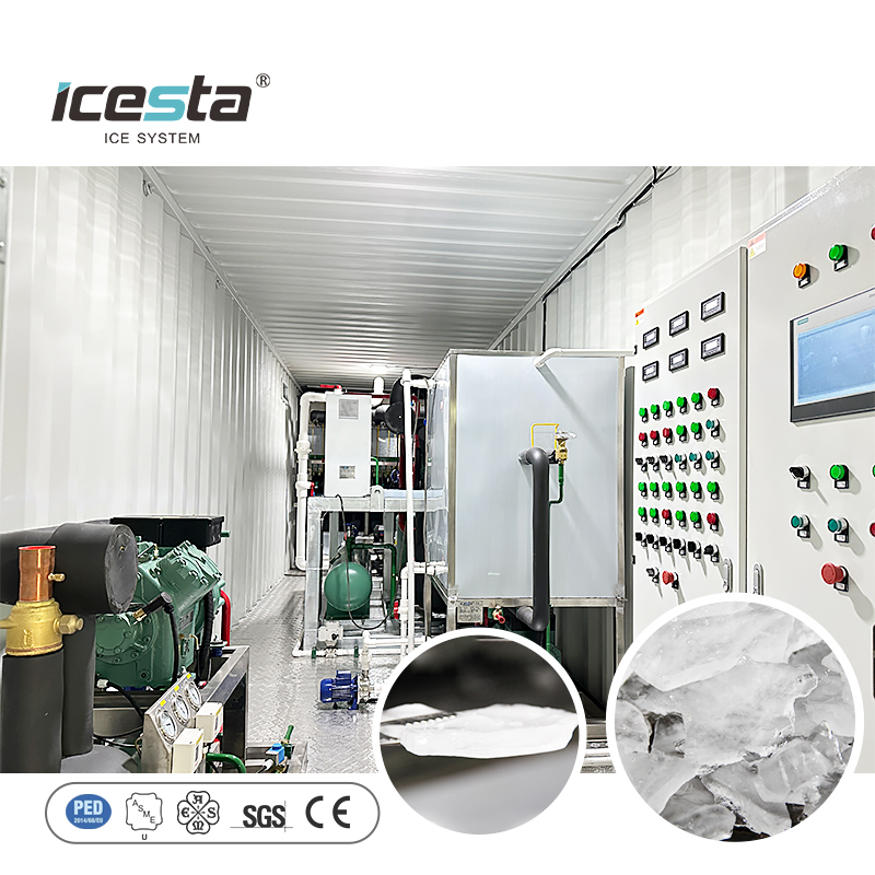 Machine à glace industrielle de plat de récipient avec la longue durée de vie d'acier inoxydable de refroidissement par évaporation 30t pour le refroidissement du béton