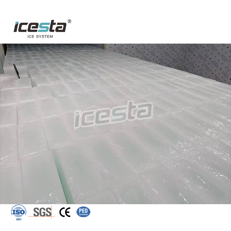 Machine à glace de bloc de refroidissement direct entièrement automatique ICESTA 40T/jour