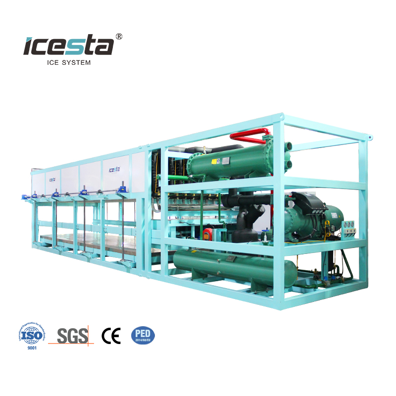 Capacité quotidienne de machine à glace de bloc de refroidissement direct d'ICESTA 1-5t