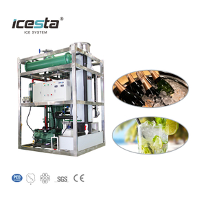 Machine à glace industrielle en tube refroidie par air ICESTA de 10 tonnes