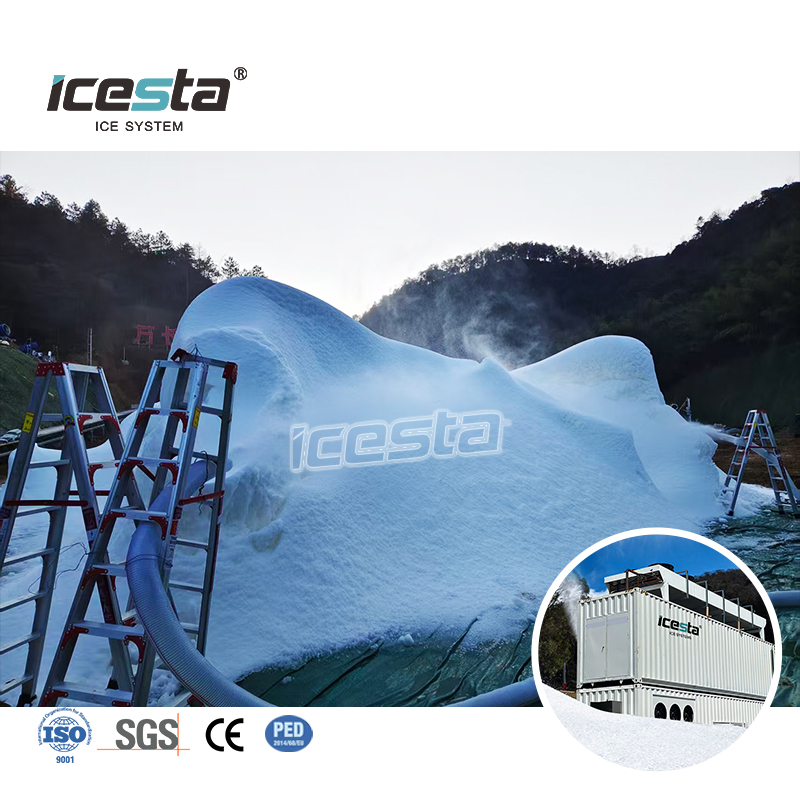 Système de production de neige haute température tous temps ICESTA pour station de ski intérieure