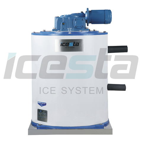 Évaporateur de machine à glace de flocon de glace de refroidissement par l'eau d'Icesta 2 tonnes pour l'usine de glace d'ammoniac