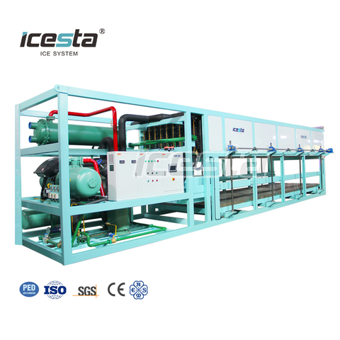 ICESTA personnalisé automatique économie d'énergie longue durée de vie haute qualité 15 t industriel bloc de glace à refroidissement direct faisant la machine 45 000 $ ~ 53 000 $