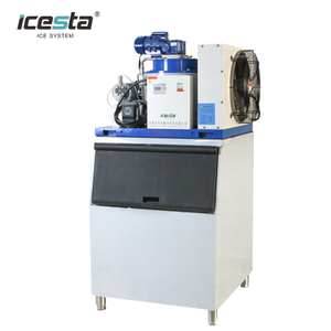 Machine à glace en flocons commerciale ICESTA 500 kg avec bac à glace pour supermarché