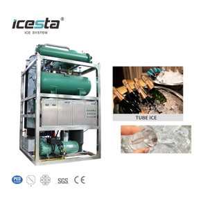 Machine à glace industrielle en tube refroidie à l'eau ICESTA de 15 tonnes