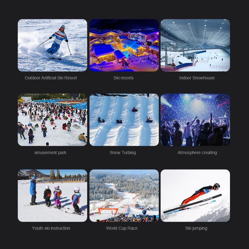 Système de fabrication de neige artificielle toutes saisons pour le fonctionnement quotidien des stations de ski intérieures