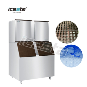 ICESTA personnalisé Small 700 kg par jour Cystal Clean Cube Ice Ice Ice Cube Machine 