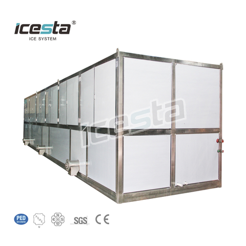Machine à glace industrielle en forme de cube avec refroidissement par air de 13 tonnes en acier inoxydable pour magasin de boissons, restaurant, bar 70 000 $ 