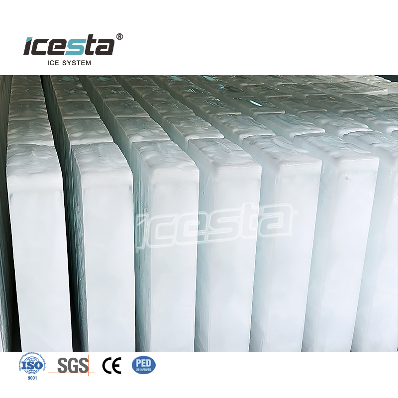 ICESTA personnalisé automatique économie d'énergie longue durée de vie haute qualité 15t industriel refroidissement direct bloc de glace faisant la machine 
