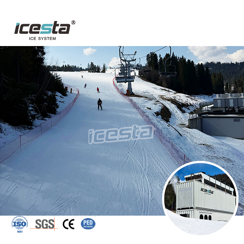 Système de fabrication de neige artificielle toutes saisons pour le fonctionnement quotidien des stations de ski intérieures