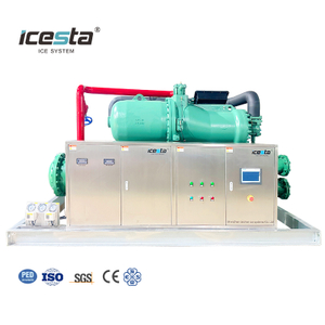 Refroidisseur d'eau industriel automatique de haute fiabilité Icesta avec une longue durée de vie Refroidisseur à vis refroidi à l'eau de 60 m³/h pour l'écloserie de pêche/l'industrie de transformation des aliments