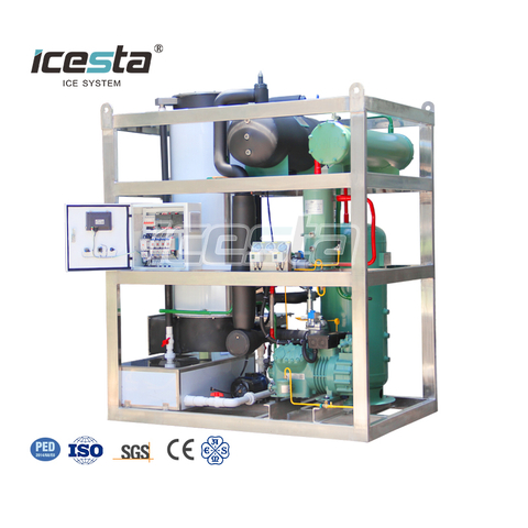 ICESTA personnalisé haute productivité économie d'énergie longue durée de vie machine à glace en tube de 5 tonnes 20 000 $ - 25 000 $