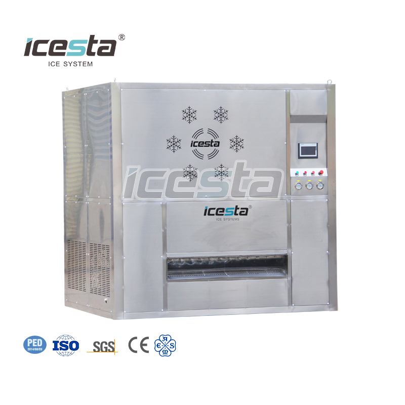 Machine à glace de plaque d'acier inoxydable de contrôle de PLC de haute qualité d'icesta de 5 tonnes