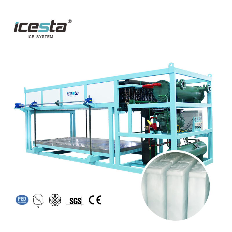 Capacité quotidienne de machine à glace de bloc de refroidissement direct d'ICESTA 1-5t