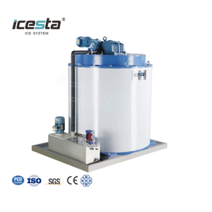 Évaporateur refroidi à l’eau ICESTA de 3 tonnes pour usine de glace à l’ammoniac