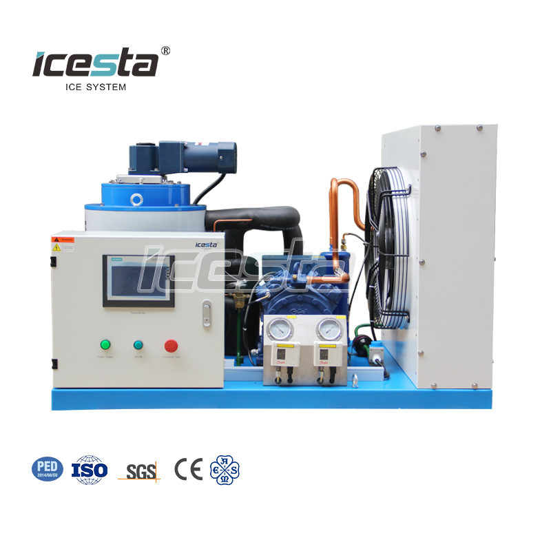 ICESTA – machine commerciale à flocons de glace pour poissons, 500kg, 0,5 tonnes, contrôle facile, haute fiabilité, économie d'énergie, longue durée de vie