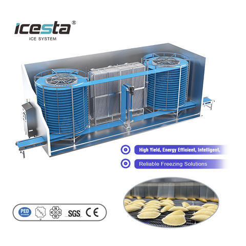ICESTA Factory Prix faible consommation à haute efficacité IQF MACHINE BOEE FIGS DE BOEE AUTALATIQU