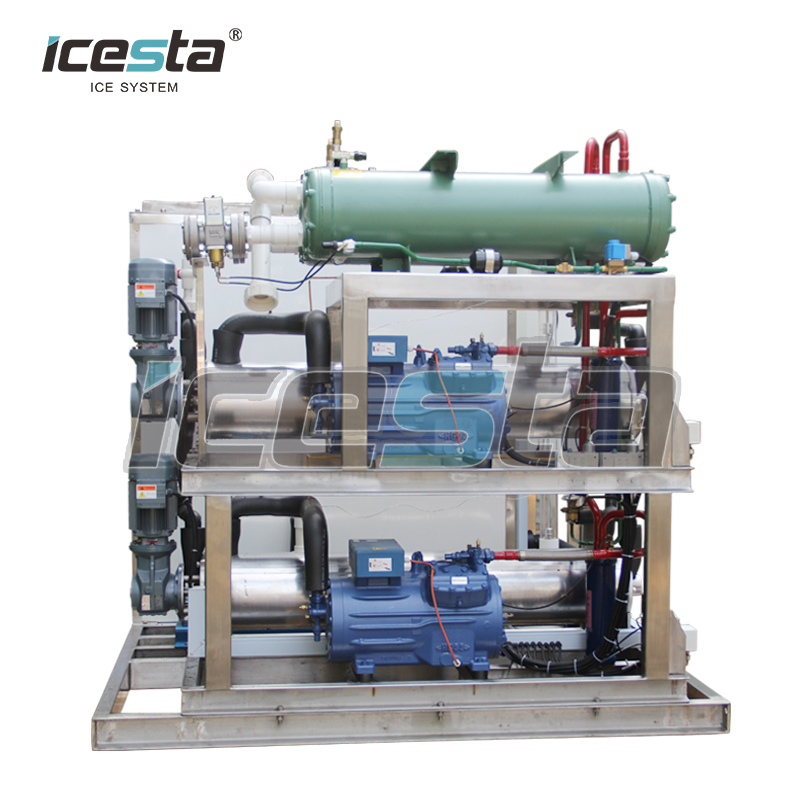 ICESTA 1-12 tonne d\'eau douce d\'eau de mer à glace fluide de glace de glace de glace pour le gel des fruits de mer 4500 $ - 80000 $