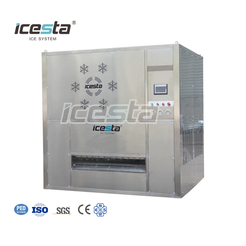 Machine à glace de plaque d'acier inoxydable de contrôle de PLC de haute qualité d'icesta de 5 tonnes