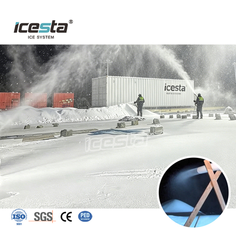 Machine à neige ICESTA de qualité industrielle toute l'année pour le projet de construction d'une station de ski intérieure