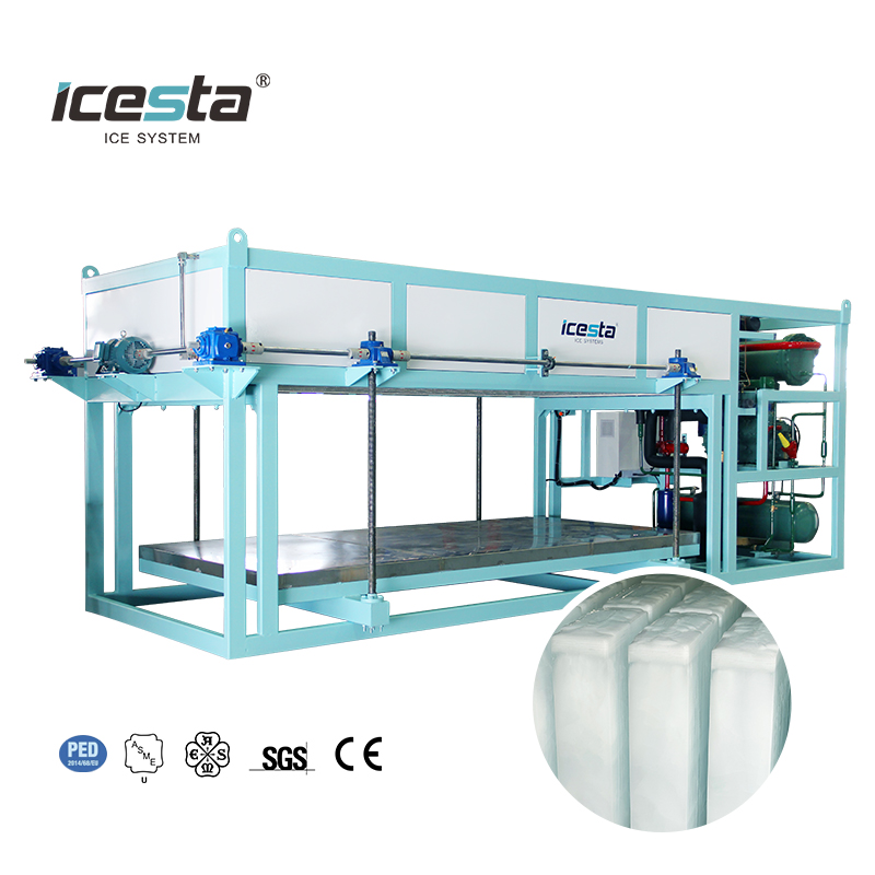 Capacité quotidienne de machine à glace de bloc de refroidissement direct d'ICESTA 1-5t