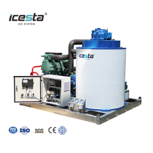 Machine à glace en flocons d'acier inoxydable ICESTA de 3 tonnes pour le refroidissement des aliments