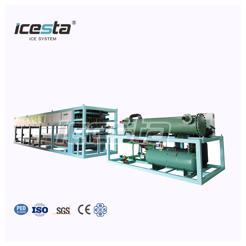 Icesta 10 30 Machine à glace en bloc de conteneurs de 50 tonnes avec usine mobile de chambre froide 46 000 $ -