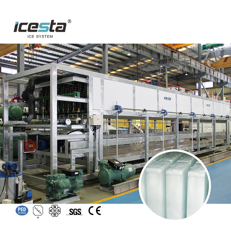 Machine à glace en bloc galvanisé à refroidissement direct ICESTA 5-15t