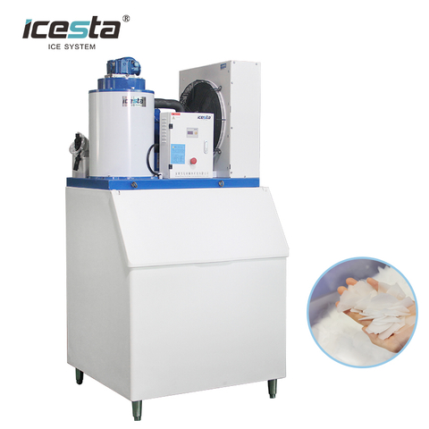 Machine à glace en flocons ICESTA 1 tonne (1000 kg) SS304 pour poisson