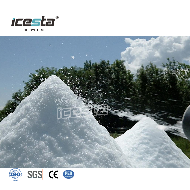 ICESTA All Weather Snow Making System with Bizter Compressor, 20/50/100 Ton Outdoor Snow Maker for Ski Resort