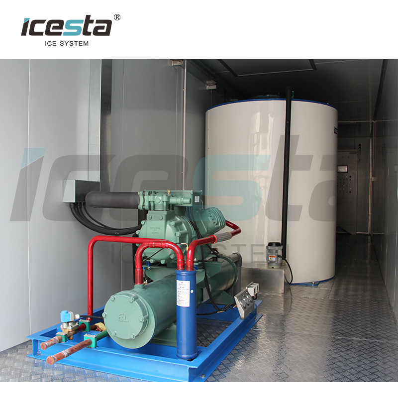 ICESTA – machine industrielle à flocons de glace en conteneur, automatique, personnalisée, haute productivité, longue durée de vie, 30 000 $