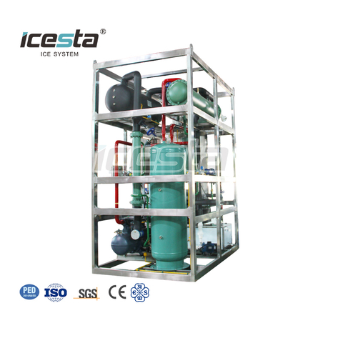 Machine à glace en tube de 10 tonnes ICESTA nouveau style industriel économie d'énergie haute productivité glace en tube transparente uniformément comestible 30 000 $ - 40 000 $