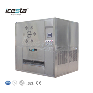 ICESTA machine à glace industrielle de plaque d'acier inoxydable de contrôle de PLC de 3 tonnes