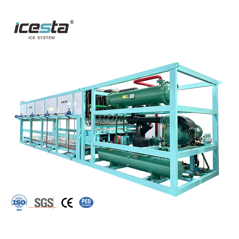 Machine de fabrication de glace de bloc de refroidissement direct ICESTA personnalisée de 13,5 tonnes/jour