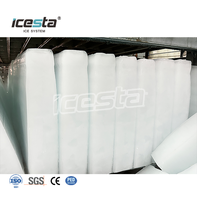 Capacité quotidienne de machine à glace de bloc de refroidissement direct d'ICESTA 1-5t